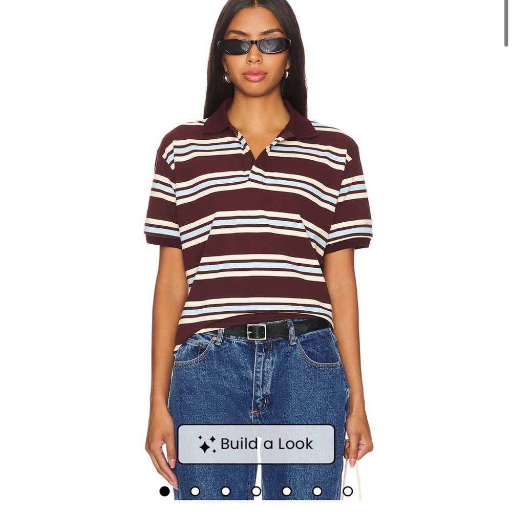LIONESS leisure Polo in Chocolate Multi